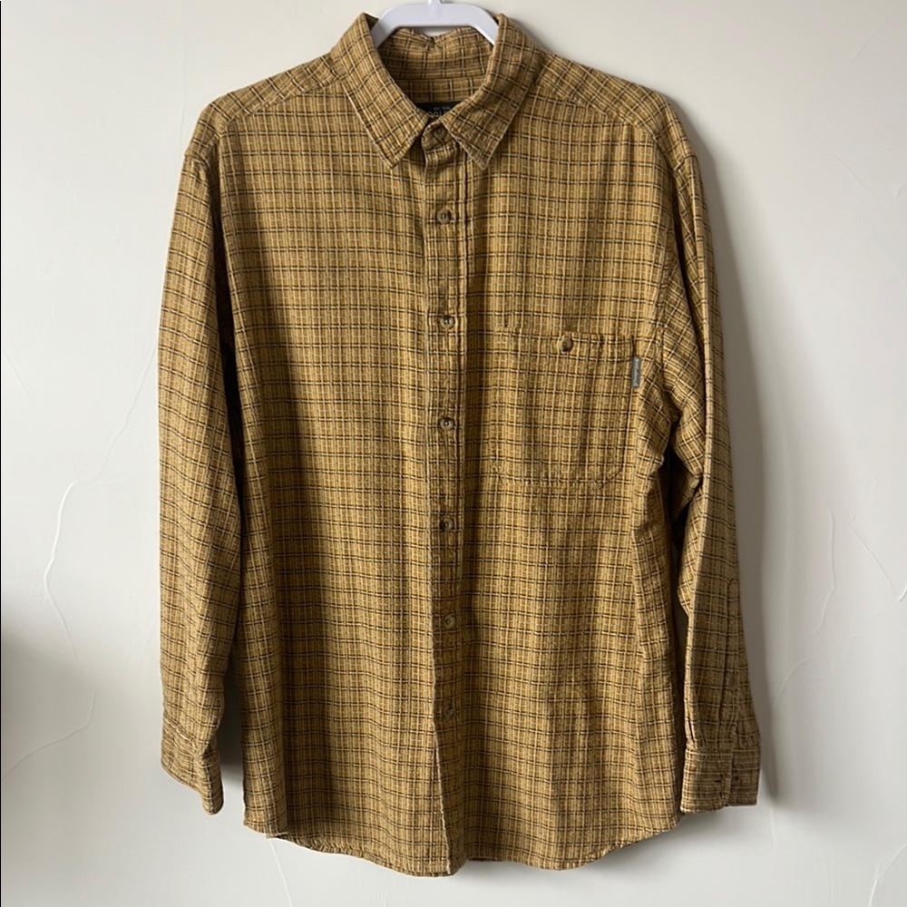 Woolrich Men's Plaid Shirt - Mustard and Black